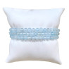 Bracelet Topaze Bleue A+ Pierres Rondes 5mm