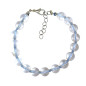Bracelet Topaze Bleue Pierres Rondes avec Fermoir