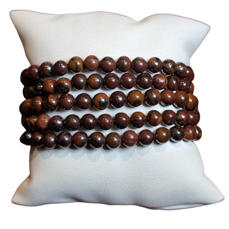 Bracelet Œil de fer Pierres Rondes