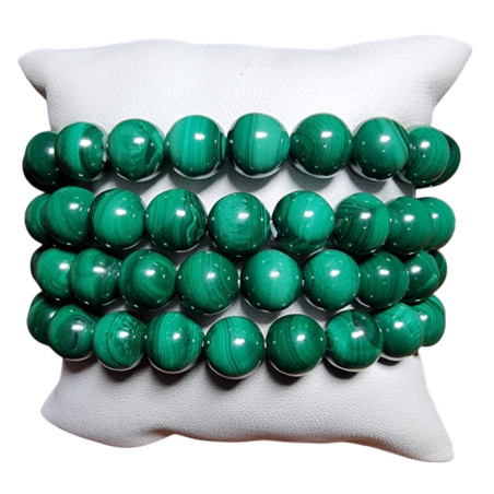 Bracelet Malachite A+ Pierres Rondes