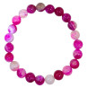 Bracelet Agate Rose Pierres Rondes 8mm