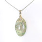 Pendentif Variscite avec Chaîne Acier Inox 44cm