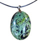 Pendentif Jaspe Kambaba Ovale avec Cordon 44cm + 5cm