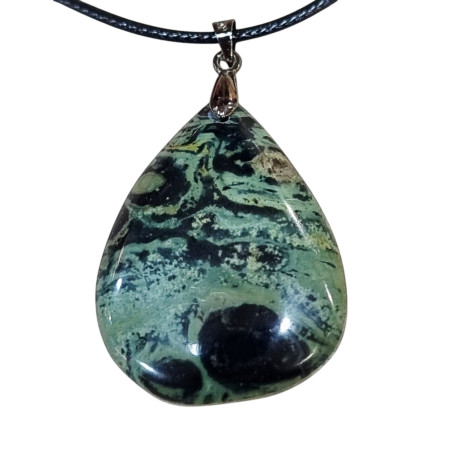 Pendentif Jaspe Kambaba avec Cordon 44cm + 5cm