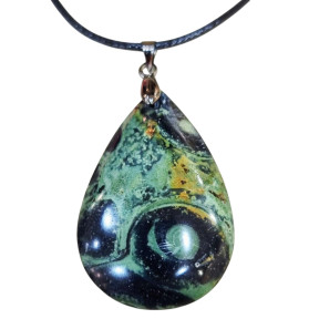 Pendentif Jaspe Kambaba avec Cordon 44cm + 5cm