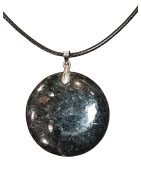 Pendentif Nuumite Rond avec Cordon 44cm + 5cm