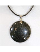 Pendentif Nuumite Rond avec Cordon 44cm + 5cm