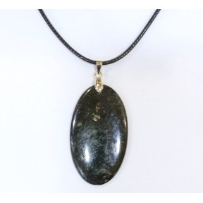 Pendentif Nuumite Ovale avec Cordon 44cm + 5cm