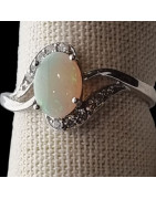 Bague Opale Argent 925 Taille 58
