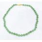 Collier Aventurine Verte Pierres Rondes Facettées 44cm