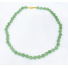 Collier Aventurine Verte Pierres Rondes Facettées 44cm