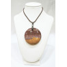 Pendentif Jaspe Mokaïte Rond avec Cordon 44cm + 5cm