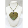 Pendentif Jade de Nouvelle-Zélande Cœur avec Cordon 44cm + 5cm
