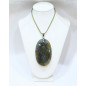 Pendentif Labradorite Ovale avec Cordon 44cm + 5cm