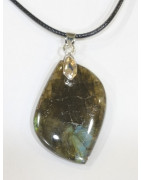 Pendentif Labradorite avec Cordon 44cm + 5cm