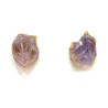 Boucles Améthyste Brute Plaquées Or