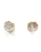 Boucles Agate Blanche Plaquées Or