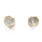 Boucles Agate Blanche Plaquées Or