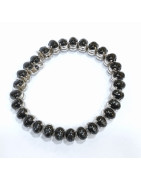 Bracelet Black Star ( Diopside) Argent 925 Longueur 18cm