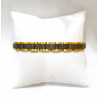 Bracelet Homme Bois issu de fût de Whisky Plaqué Or - Taille réglable ( Outils et maillons supplémentaires fournis)
