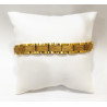 Bracelet Homme Bois issu de fût de Whisky Plaqué Or - Taille réglable ( Outils et maillons supplémentaires fournis)