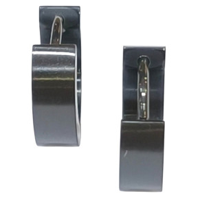 Boucles Mini Créoles Acier Noir 10mm