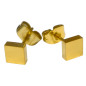 Boucles Acier Plaqué Or Carrées 5x5mm