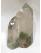 Cristal Quartz Fantôme Âmes Sœurs / Jumeaux Tantriques Chlorite 84g H6.5cm
