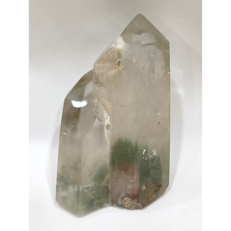 Cristal Quartz Fantôme Âmes Sœurs / Jumeaux Tantriques Chlorite 84g H6.5cm