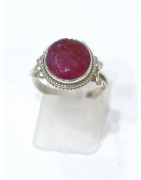 Bague Rubis Argent 925 Taille 49