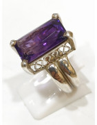Bague Améthyste Argent 925 Taille 55
