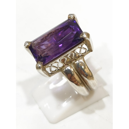 Bague Améthyste Argent 925 Taille 55