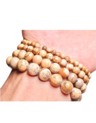 Bracelet Jaspe Paysage Pierres Rondes