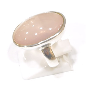 Bague Quartz Rose Argent 925 Taille 55
