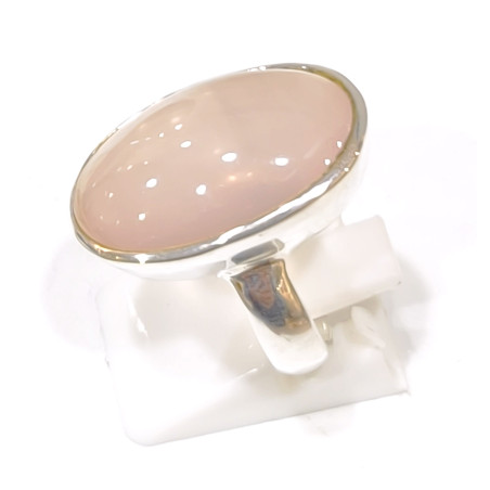 Bague Quartz Rose Argent 925 Taille 55