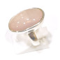 Bague Quartz Rose Argent 925 Taille 55