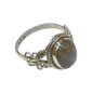 Bague Labradorite Argent 925 Cabochon Taille 58