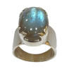 Bague Labradorite Argent 925 Cabochon Taille 56