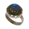 Bague Labradorite Argent 925 Cabochon Taille 59