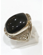 Bague Obsidienne Argent 925 Taille 57