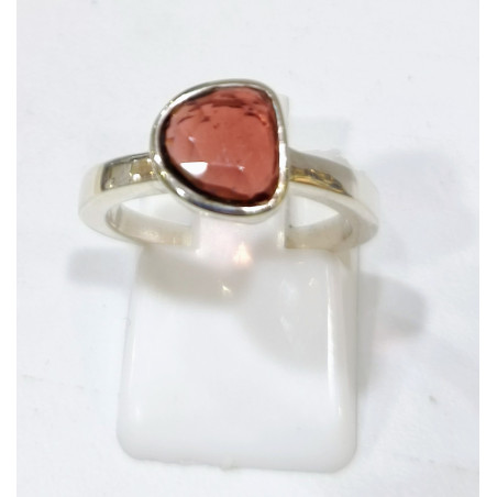 Bague Grenat Argent 925 Taille 52