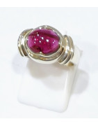 Bague Grenat Argent 925 Taille 53