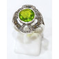 Bague Péridot et Marcassite Argent 925 Taille 55