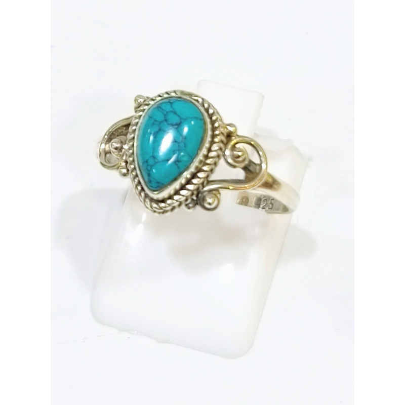 Bague Turquoise Argent 925 Taille 59