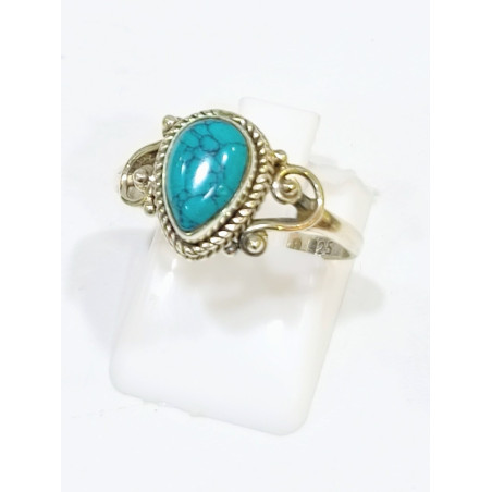 Bague Turquoise Argent 925 Taille 59