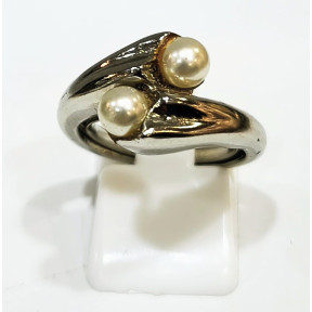 Bague Perle d'Eau Douce Acier Inox Taille réglable 47 à 52