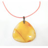Pendentif Cornaline avec Cordon Rouge 44 + 5 cm