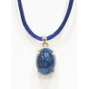 Pendentif Apatite Œil de Chat avec Cordon Bleu Réglable