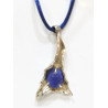 Pendentif Lapis-Lazuli Argent 925 avec Cordon Bleu Réglable