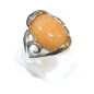 Bague Aventurine Orange Acier Inox Taille 57